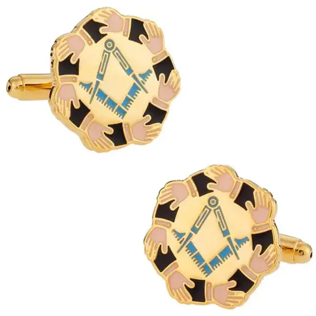 Masonic Loving Brotherhood Hands Cufflinks