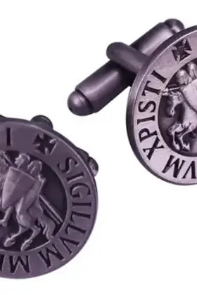 Knights Of Templar Silver Cufflinks
