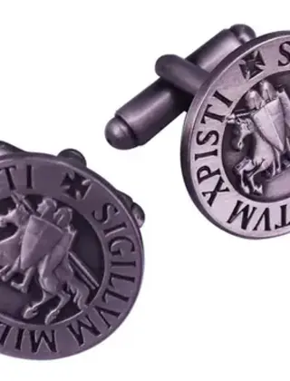 Knights Of Templar Silver Cufflinks