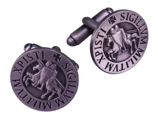 Knights Of Templar Silver Cufflinks