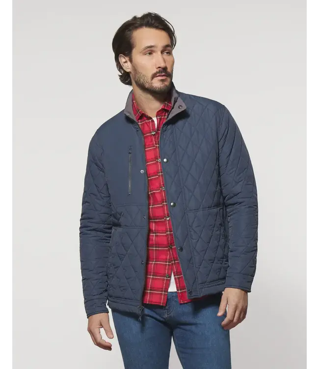 Johnnie-O Johnnie-O - Juno Quilted Snap Jacket - Navy