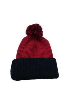 CC APPAREL CLASSIC POM POM TOQUE RED/BLACK