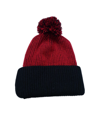 CC APPAREL CLASSIC POM POM TOQUE RED/BLACK