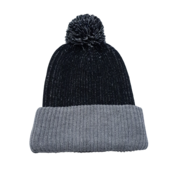 CC APPAREL CLASSIC POM POM TOQUE GREY/BLACK