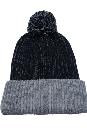 CC APPAREL CLASSIC POM POM TOQUE GREY/BLACK