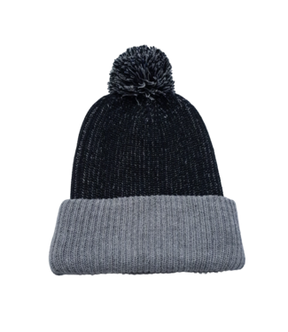 CC APPAREL CLASSIC POM POM TOQUE GREY/BLACK