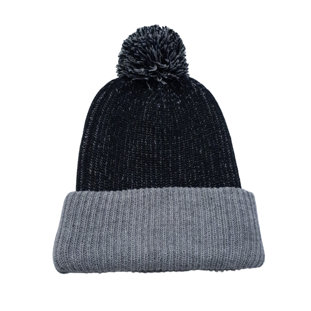 CC APPAREL CLASSIC POM POM TOQUE GREY/BLACK