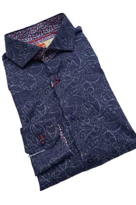BLUE SLOANE PAISLEY PATTERN DRESS SHIRT