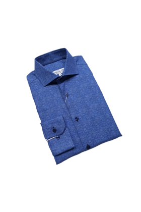 7 Downie St. Patterned Dress Shirt - Blue - SW 1110 LS