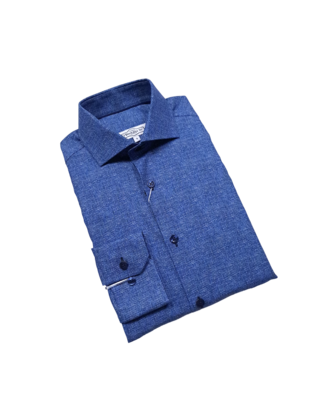 7 Downie St. Patterned Dress Shirt - Blue - SW 1110 LS