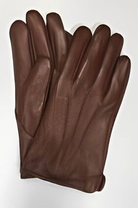BROWN DICAPRI LEATHER GLOVES