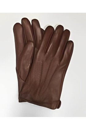 BROWN DICAPRI LEATHER GLOVES