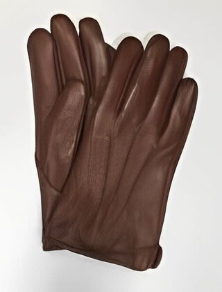 BROWN DICAPRI LEATHER GLOVES