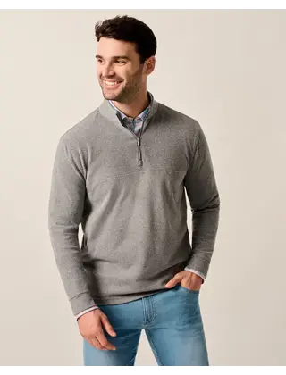 Johnnie-O  Mikey 1/4 Zip Pullover - Smoke