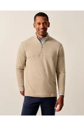 Johnnie-O  Mikey 1/4 Zip Pullover - Almond