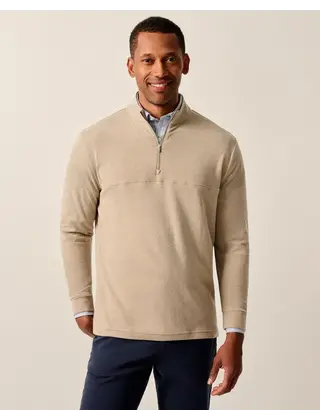 Johnnie-O  Mikey 1/4 Zip Pullover - Almond