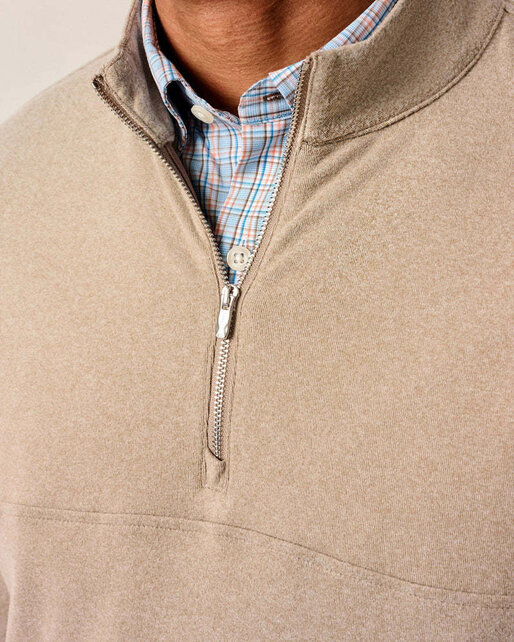 Johnnie-O  Mikey 1/4 Zip Pullover - Almond