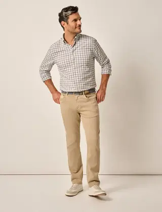 Johnnie O - Carmel Sateen 5-Pocket Pants - Khaki