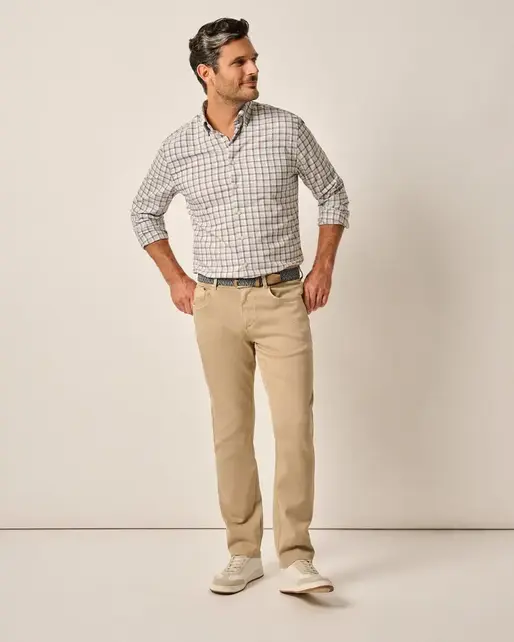 Johnnie O - Carmel Sateen 5-Pocket Pants - Khaki