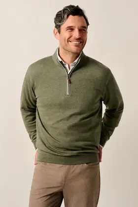 Johnnie-O  Sully 1/4 Zip Pullover - Sequoia