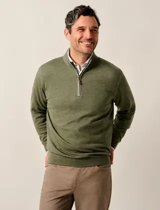 Johnnie-O  Sully 1/4 Zip Pullover - Sequoia