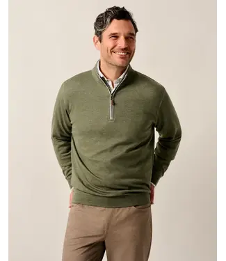 Johnnie-O Johnnie-O  Sequoia Twill Solid Pullover - Light Grey