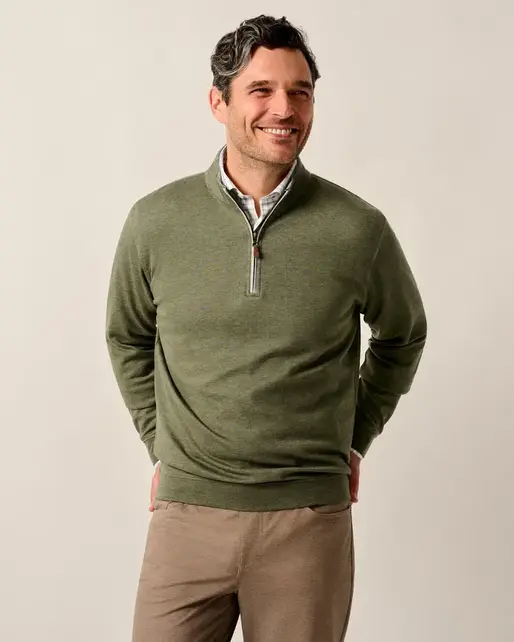 Johnnie-O  Sully 1/4 Zip Pullover - Sequoia