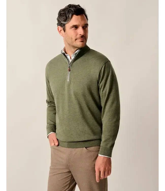 Johnnie-O Johnnie-O  Sequoia Twill Solid Pullover - Light Grey