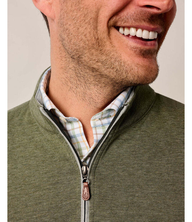 Johnnie-O Johnnie-O  Sequoia Twill Solid Pullover - Light Grey