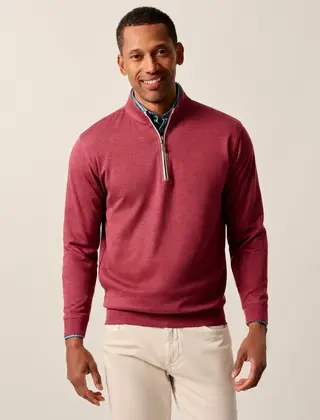 Johnnie-O  Sully 1/4 Zip Pullover - Port