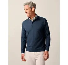 Johnnie O - Rubin Herringbone Cashmere Blend 1/4 Zip Pullover - Navy