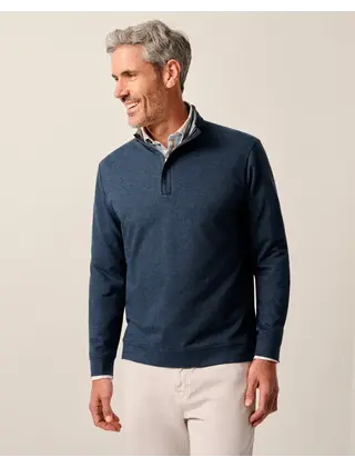 Johnnie O - Rubin Herringbone Cashmere Blend 1/4 Zip Pullover - Navy