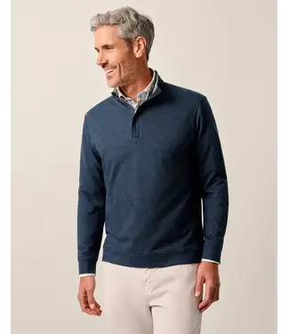 Johnnie-O Johnnie O - Rubin Herringbone Cashmere Blend 1/4 Zip Pullover - Navy