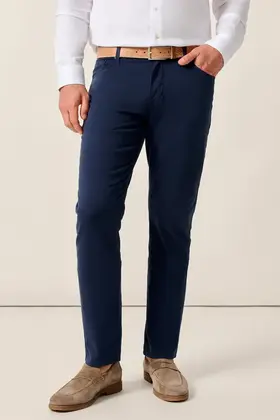 Johnnie O - Carmel Sateen 5-Pocket Pants - Dark Navy