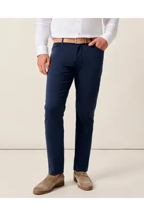 Johnnie O - Carmel Sateen 5-Pocket Pants - Dark Navy