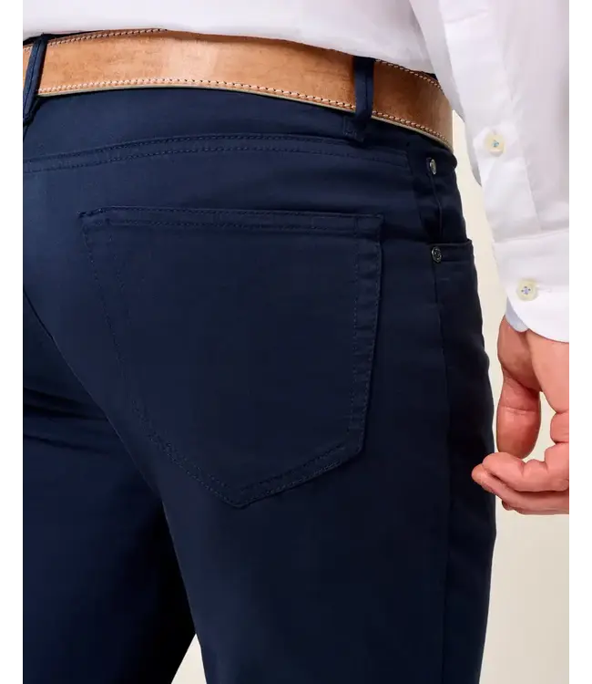 Johnnie-O Johnnie O - Carmel Sateen 5-Pocket Pants - Dark Navy