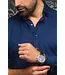 Au Noir Au Noir Alexander Stretch Solid Dress Shirt - Navy