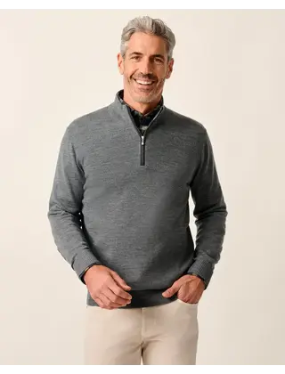 Johnnie O - Raynor Merino 1/4 Zip Sweater - Charcoal