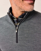 Johnnie O - Raynor Merino 1/4 Zip Sweater - Charcoal