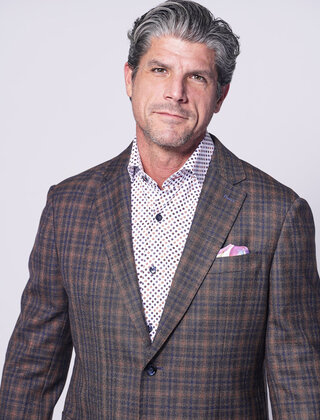 7 Downie St. - Tyler Wool Plaid Stretch Sport Coat - Brown