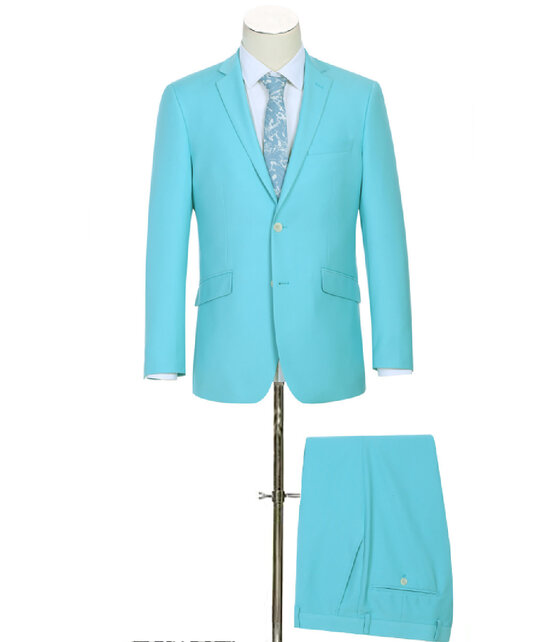 Renoir Slim Fit Suit - Robins Egg Blue