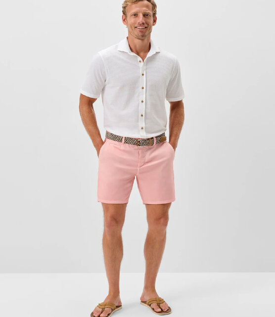 Johnnie O - Nassau Cotton Blend Shorts - Salmon