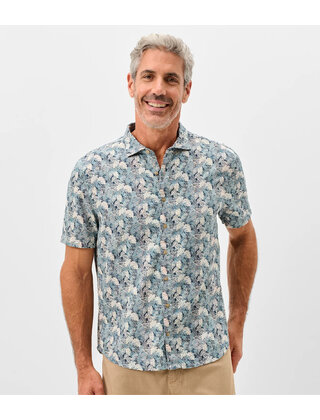 Johnnie O - Ragland - S/S Button Up Surf Shirt - Wake