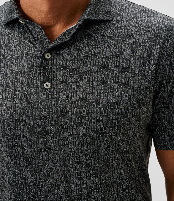 Johnnie O - Popping Tops - Featherweight Polo - Black