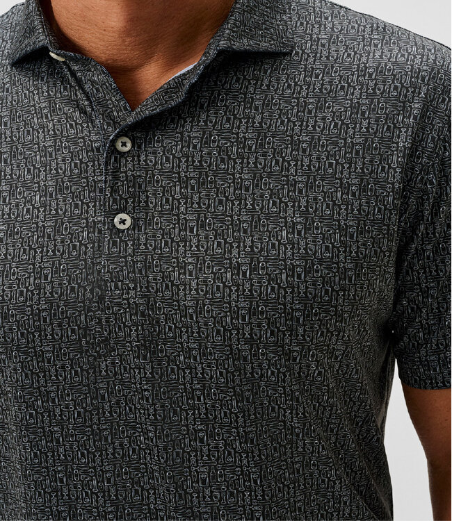 Johnnie-O Johnnie O - Popping Tops - Featherweight Polo - Black