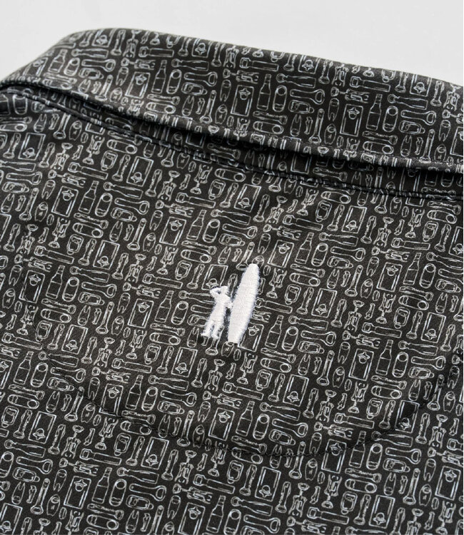 Johnnie-O Johnnie O - Popping Tops - Featherweight Polo - Black