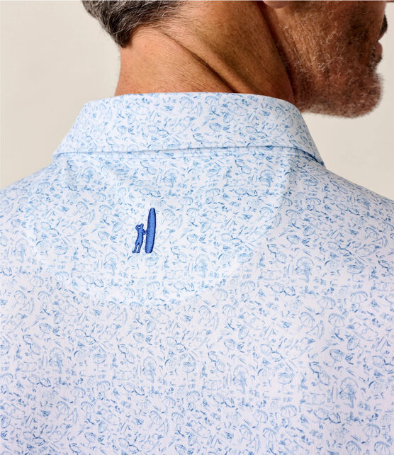 Johnnie O - Boggings - Performance Jersey Polo - Palisades Blue