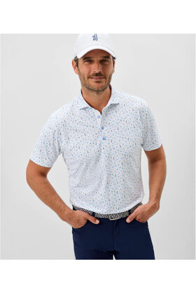 Johnnie O - Burgers N Beers - Performance Mesh Polo - White