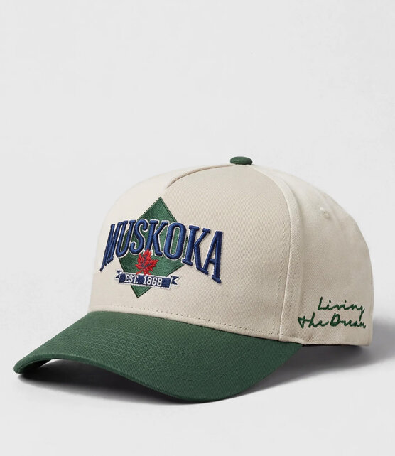 TEAMLTD Muskoka Snapback - Cream/Green