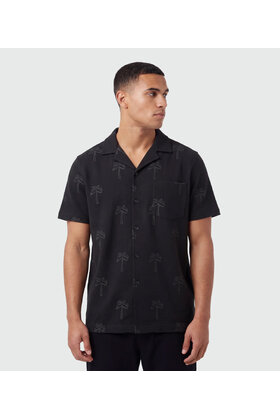 TEAMLTD Island Stitch Button-Up - Black